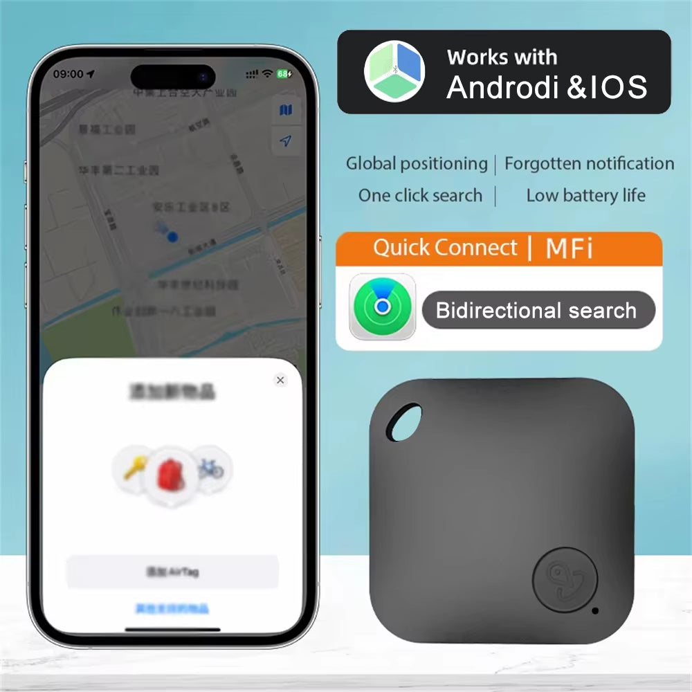 Smart Bluetooth GPS Tracker Work with Apple Find My APP Itag anti Lost Reminder Device MFI Rated Locator Car Key Pet Kids Finder